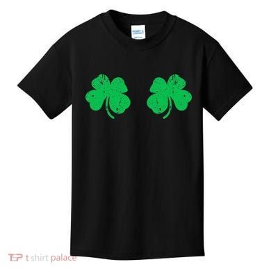 Shamrock Boobs Irish St Patricks Day Kids T-Shirt