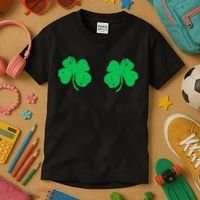 Shamrock Boobs Irish St Patricks Day Kids T-Shirt thumb 3