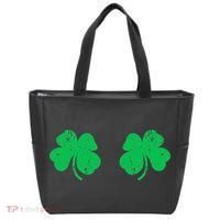 Shamrock Boobs Irish St Patricks Day Tote Bag thumb 0