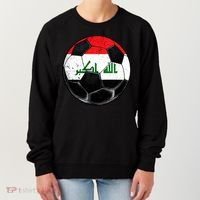 Soccer Ball Iraq Flag Iraqi Women's Sweatshirt thumb 0