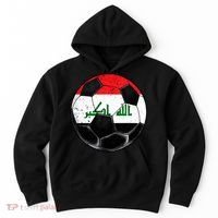 Soccer Ball Iraq Flag Iraqi Hoodie thumb 0