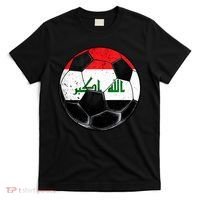 Soccer Ball Iraq Flag Iraqi T-Shirt thumb 0