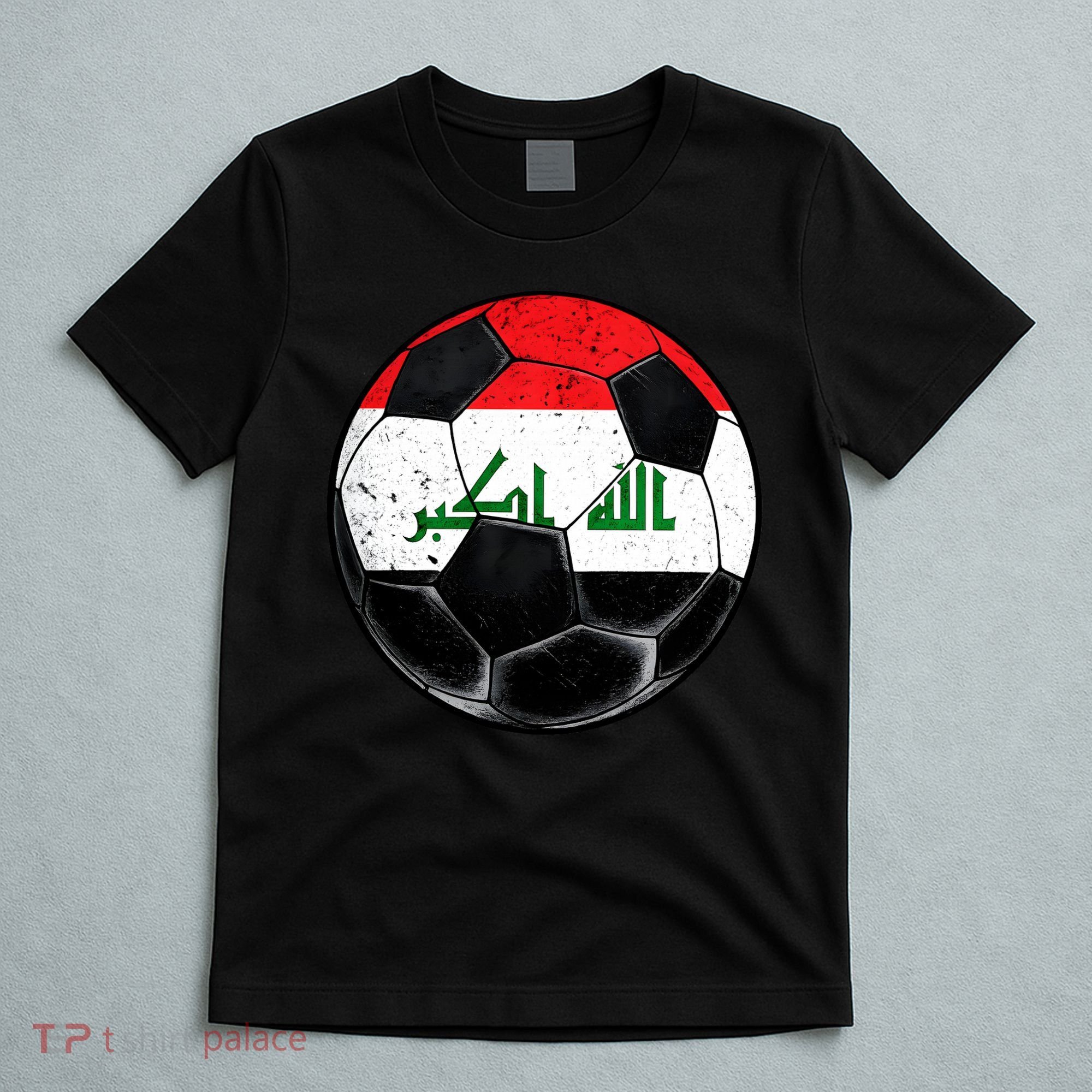 Soccer Ball Iraq Flag Iraqi T-Shirt