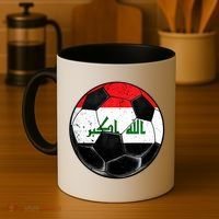 Soccer Ball Iraq Flag Iraqi Coffee Mug thumb 4