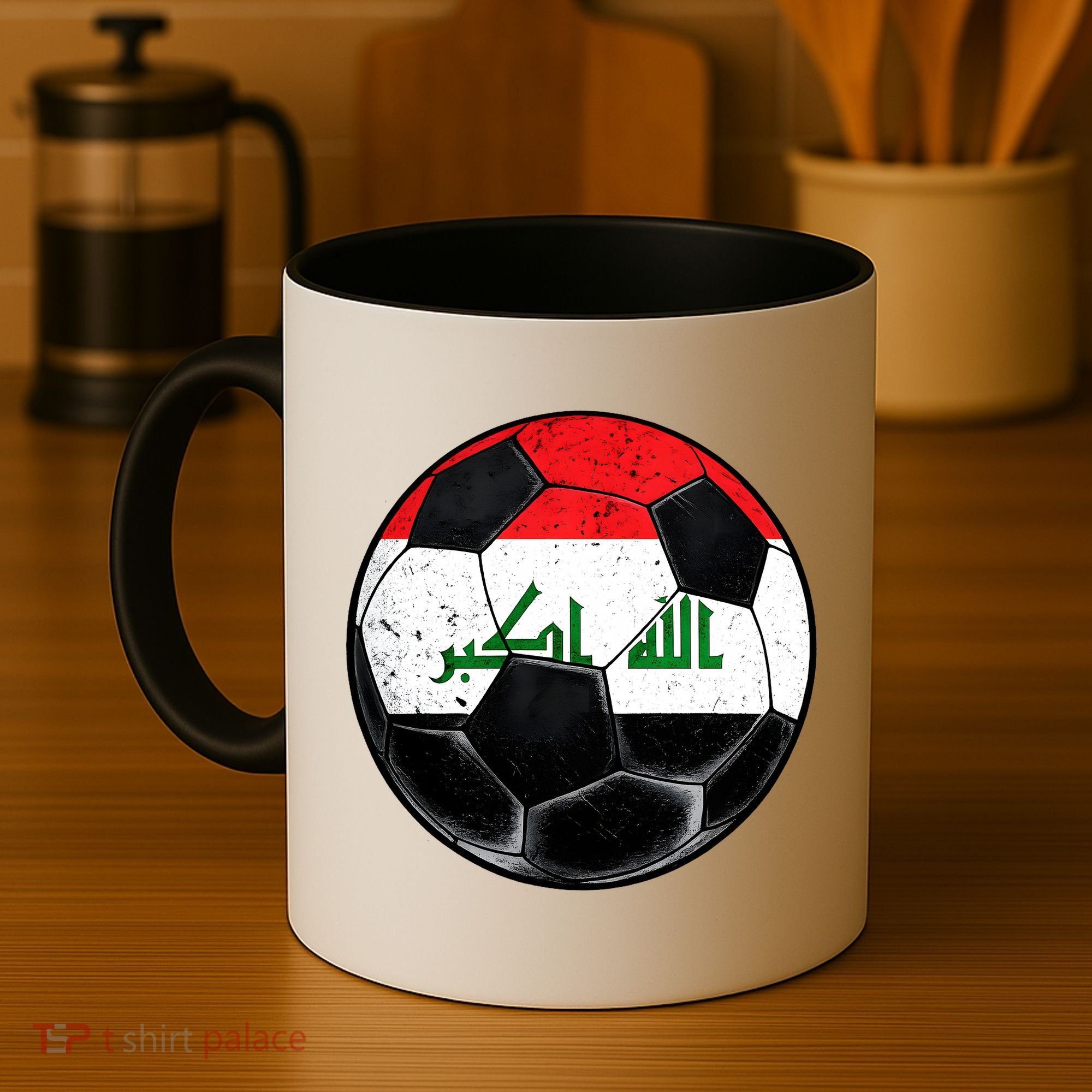 Soccer Ball Iraq Flag Iraqi Coffee Mug