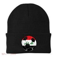 Soccer Ball Iraq Flag Iraqi Beanie thumb 0
