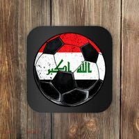 Soccer Ball Iraq Flag Iraqi Coaster thumb 0