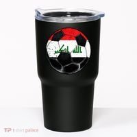 Soccer Ball Iraq Flag Iraqi Tumbler thumb 0