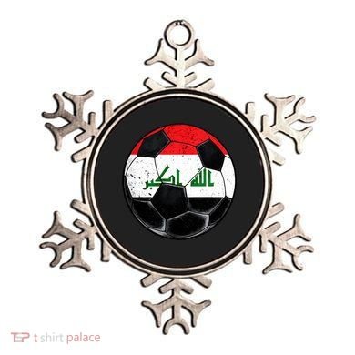 Soccer Ball Iraq Flag Iraqi Ornament