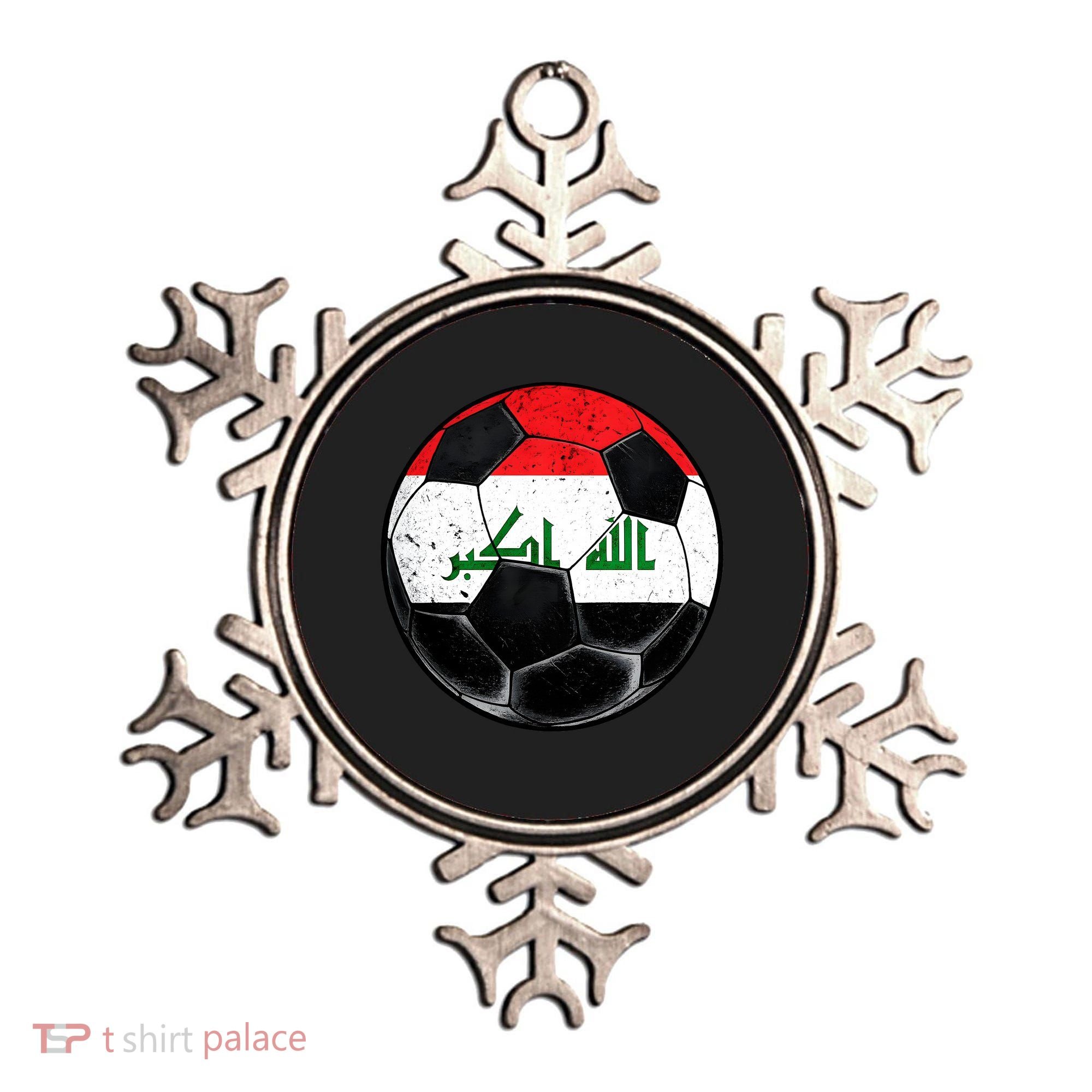 Soccer Ball Iraq Flag Iraqi Ornament