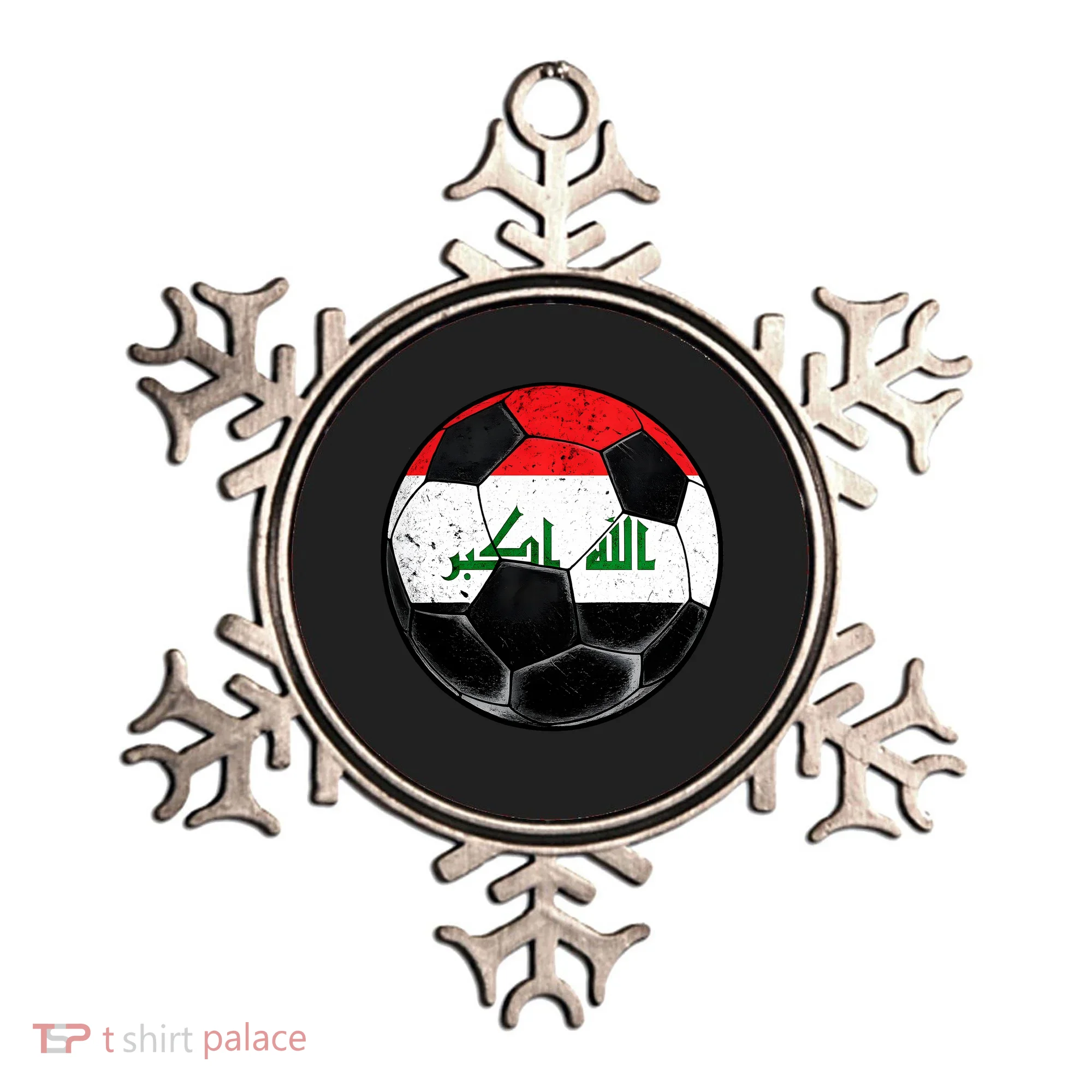 Soccer Ball Iraq Flag Iraqi Ornament