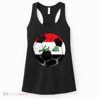 Soccer Ball Iraq Flag Iraqi Women's Tank Top thumb 0