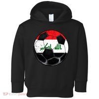 Soccer Ball Iraq Flag Iraqi Toddler Hoodie thumb 0