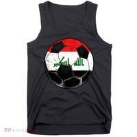 Soccer Ball Iraq Flag Iraqi Tank Top thumb 0