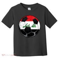 Soccer Ball Iraq Flag Iraqi Toddler T-Shirt thumb 0