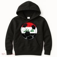 Soccer Ball Iraq Flag Iraqi Kids Hoodie thumb 0