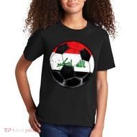 Soccer Ball Iraq Flag Iraqi Kids T-Shirt thumb 2