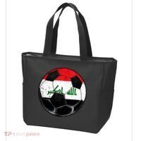Soccer Ball Iraq Flag Iraqi Tote Bag thumb 3