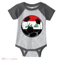 Soccer Ball Iraq Flag Iraqi Infant Baby Jersey Bodysuit thumb 0