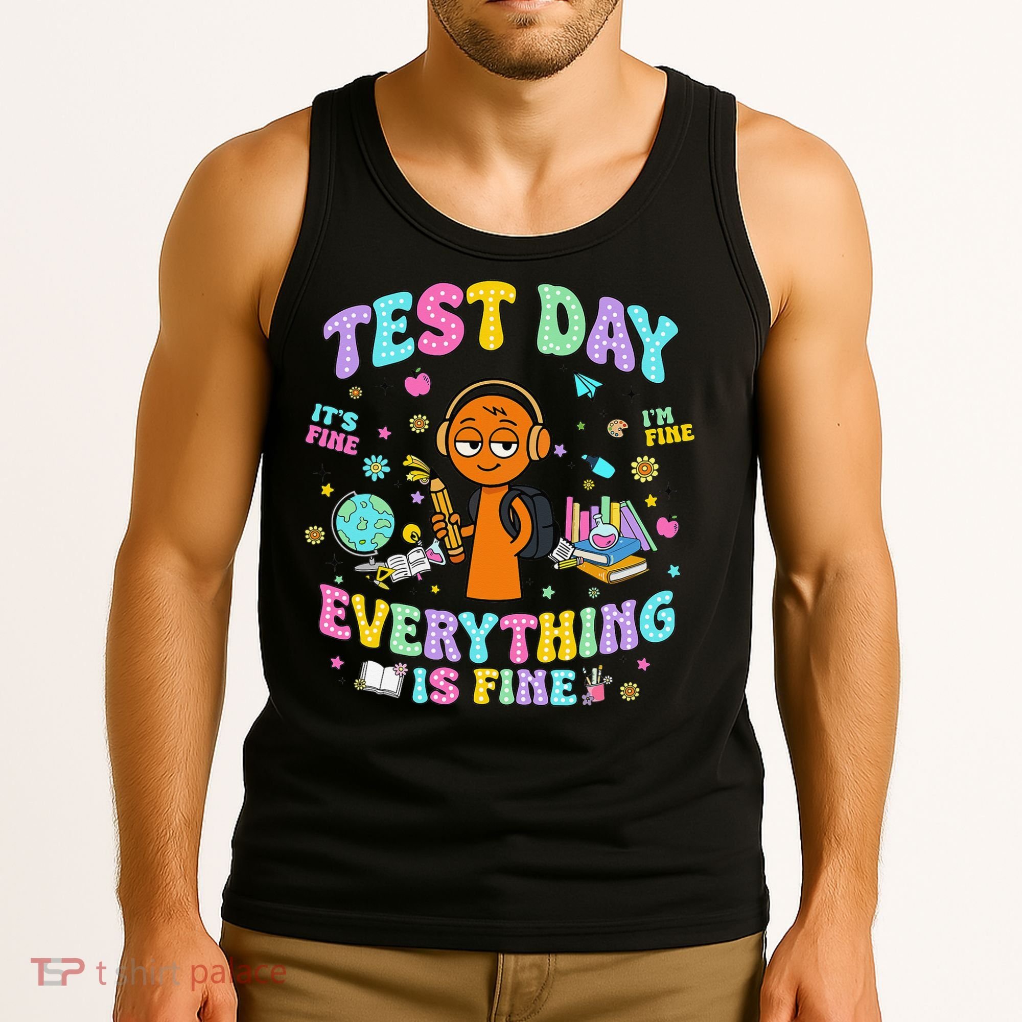 Spru Bruh Its Test Day You Got This Runki Toy Tank Top