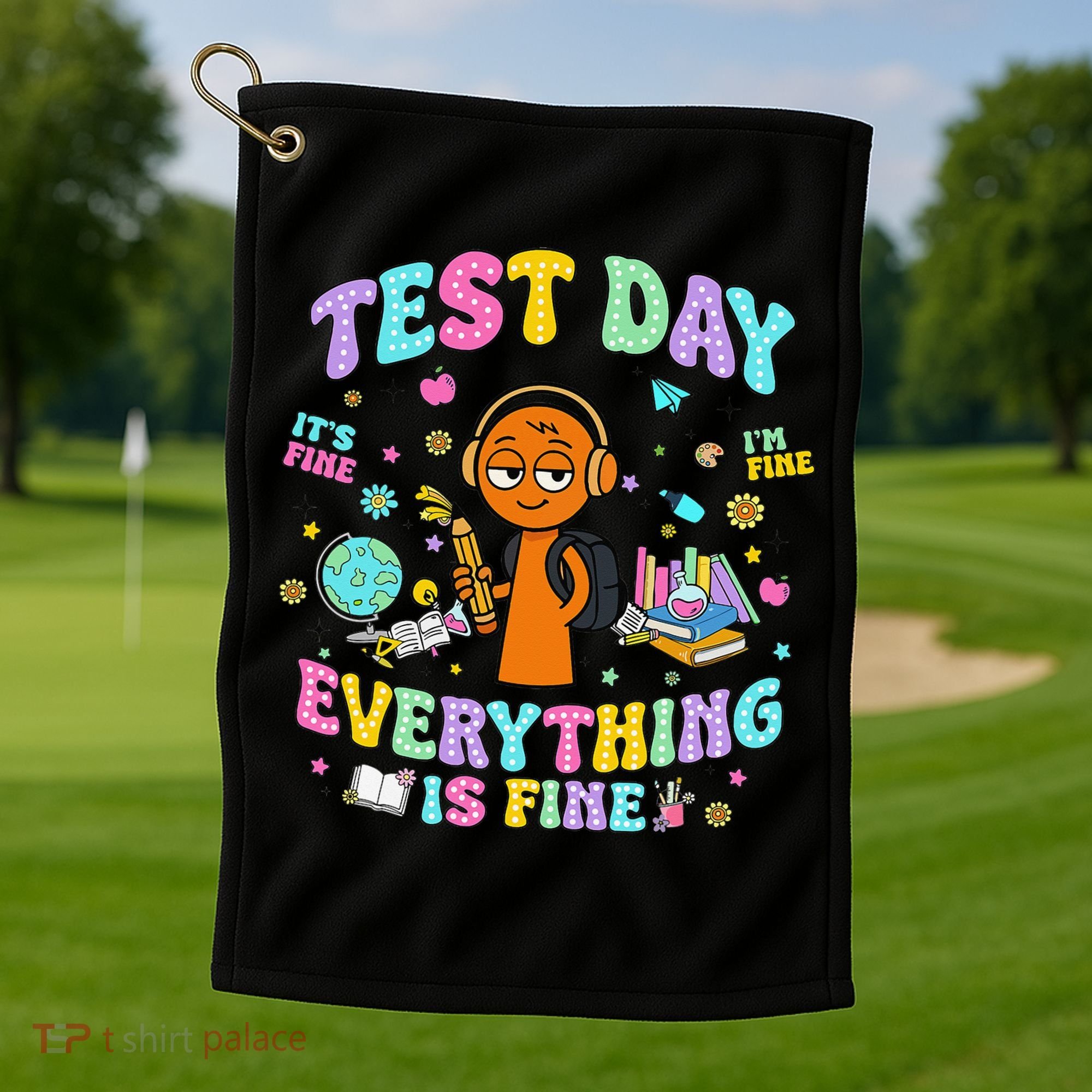 Spru Bruh Its Test Day You Got This Runki Toy Golf Towel