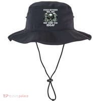 Stuck Between Idk Idc And Idgaf Skeleton Bucket Hat thumb 0