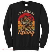Sasquatch Bigfoot I'd Rather Be Fishing Sweatshirt thumb 0