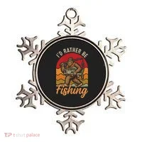 Sasquatch Bigfoot I'd Rather Be Fishing Ornament thumb 0