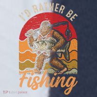 Sasquatch Bigfoot I'd Rather Be Fishing Sport-Tek Competitor United Soccer Jersey thumb 4