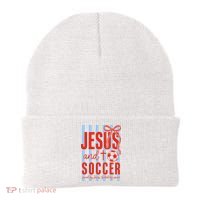 Saved By Jesus Fueled By Soccer Beanie thumb 0
