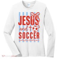 Saved By Jesus Fueled By Soccer Women's Long Sleeve Shirt thumb 0