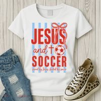 Saved By Jesus Fueled By Soccer Women's T-Shirt thumb 3