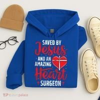 Saved By Jesus Open Heart Surgery Bypass Surgery Survivor Cool Gift Hoodie thumb 4