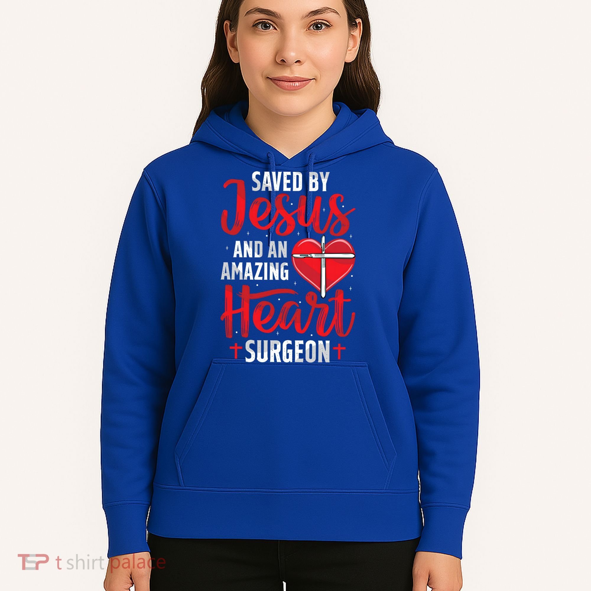 Saved By Jesus Open Heart Surgery Bypass Surgery Survivor Cool Gift Hoodie