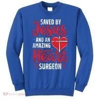 Saved By Jesus Open Heart Surgery Bypass Surgery Survivor Cool Gift Sweatshirt thumb 0