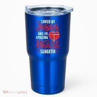 Saved By Jesus Open Heart Surgery Bypass Surgery Survivor Cool Gift Tumbler thumb 0