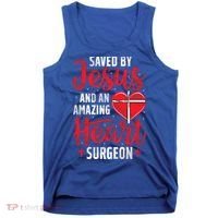 Saved By Jesus Open Heart Surgery Bypass Surgery Survivor Cool Gift Tank Top thumb 0