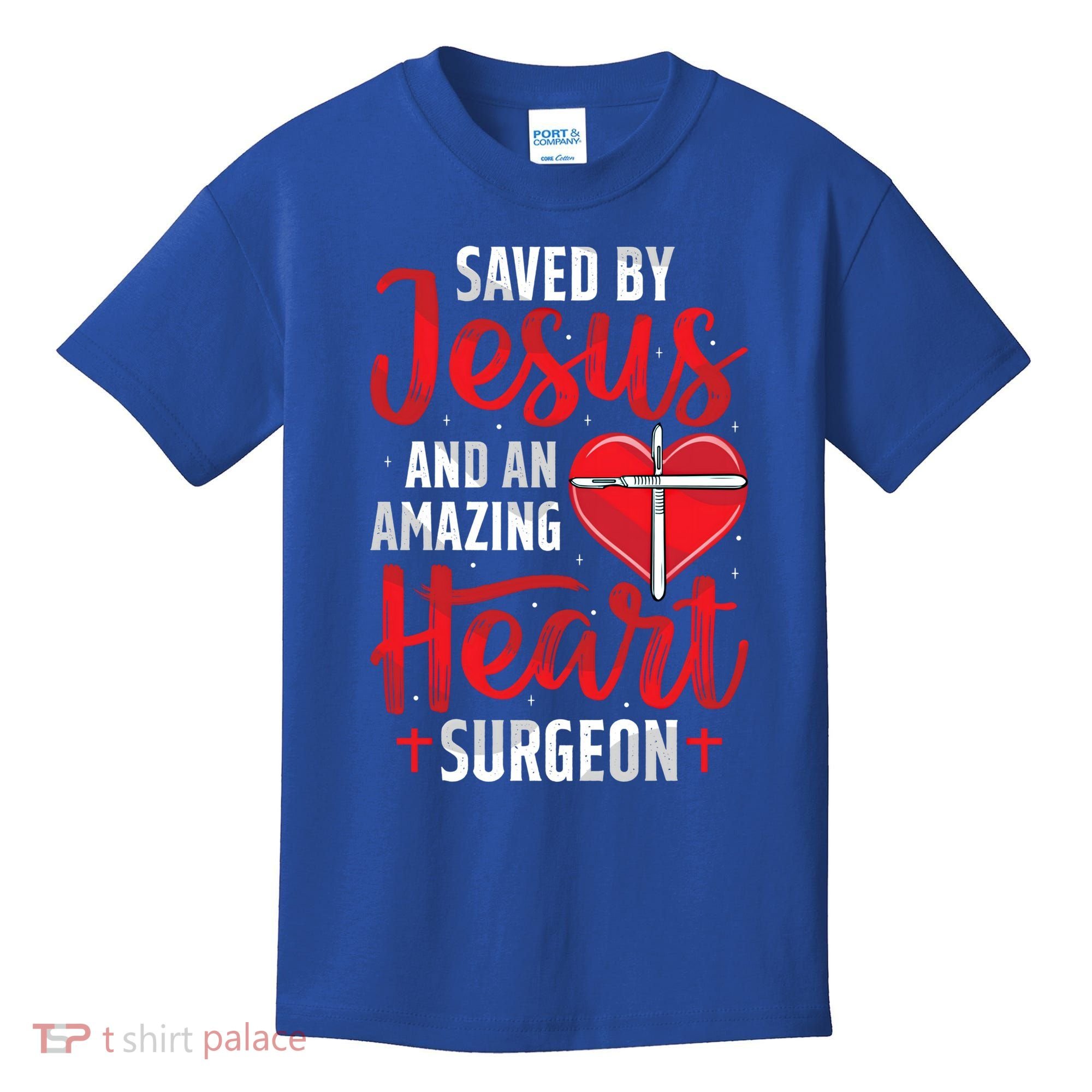 Saved By Jesus Open Heart Surgery Bypass Surgery Survivor Cool Gift Kids T-Shirt