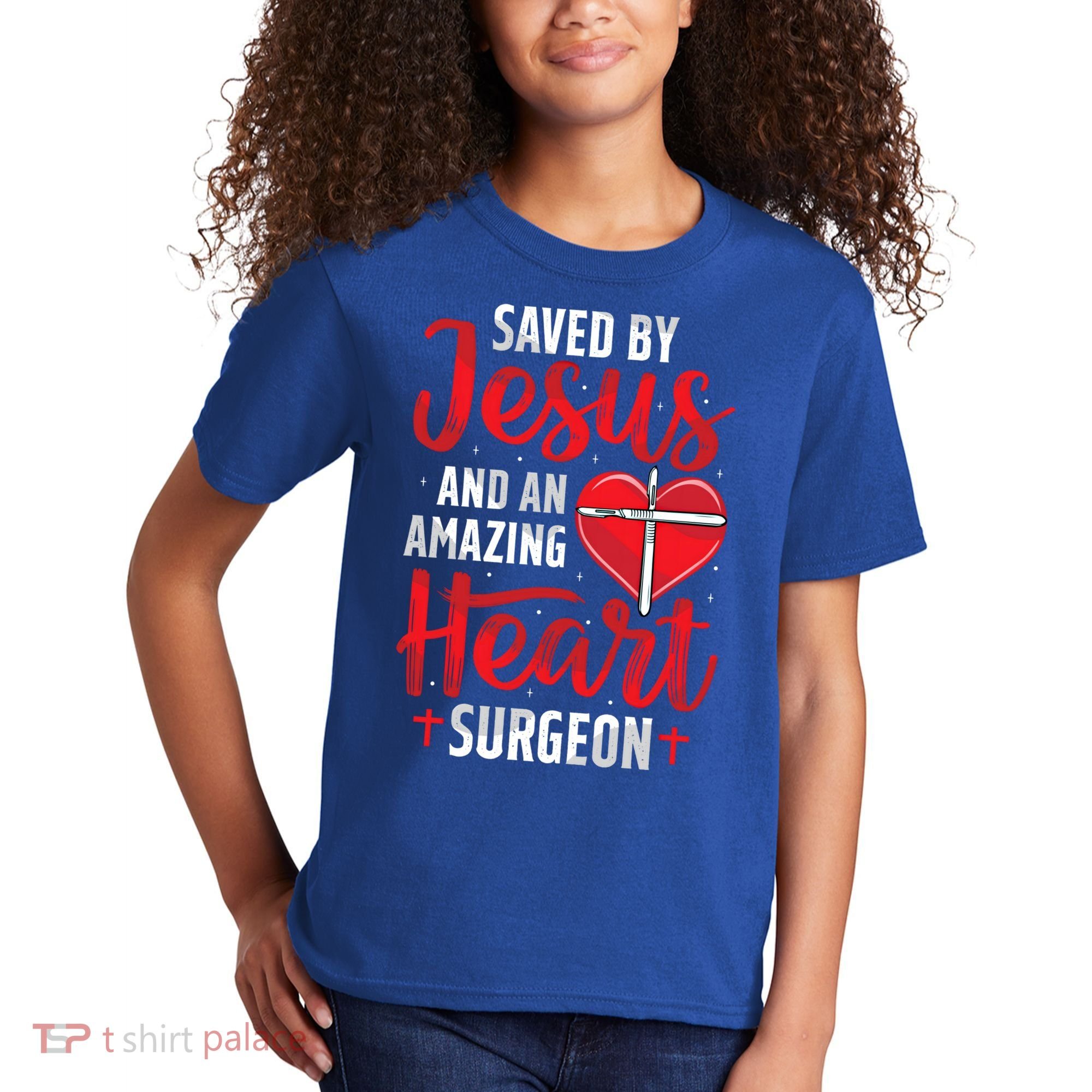 Saved By Jesus Open Heart Surgery Bypass Surgery Survivor Cool Gift Kids T-Shirt