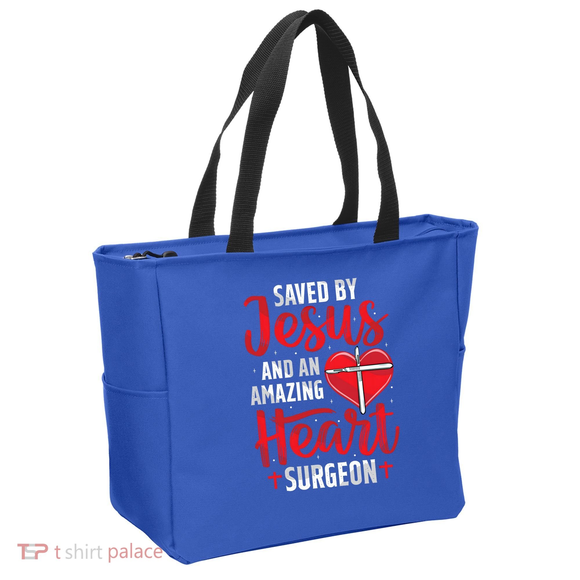 Saved By Jesus Open Heart Surgery Bypass Surgery Survivor Cool Gift Tote Bag