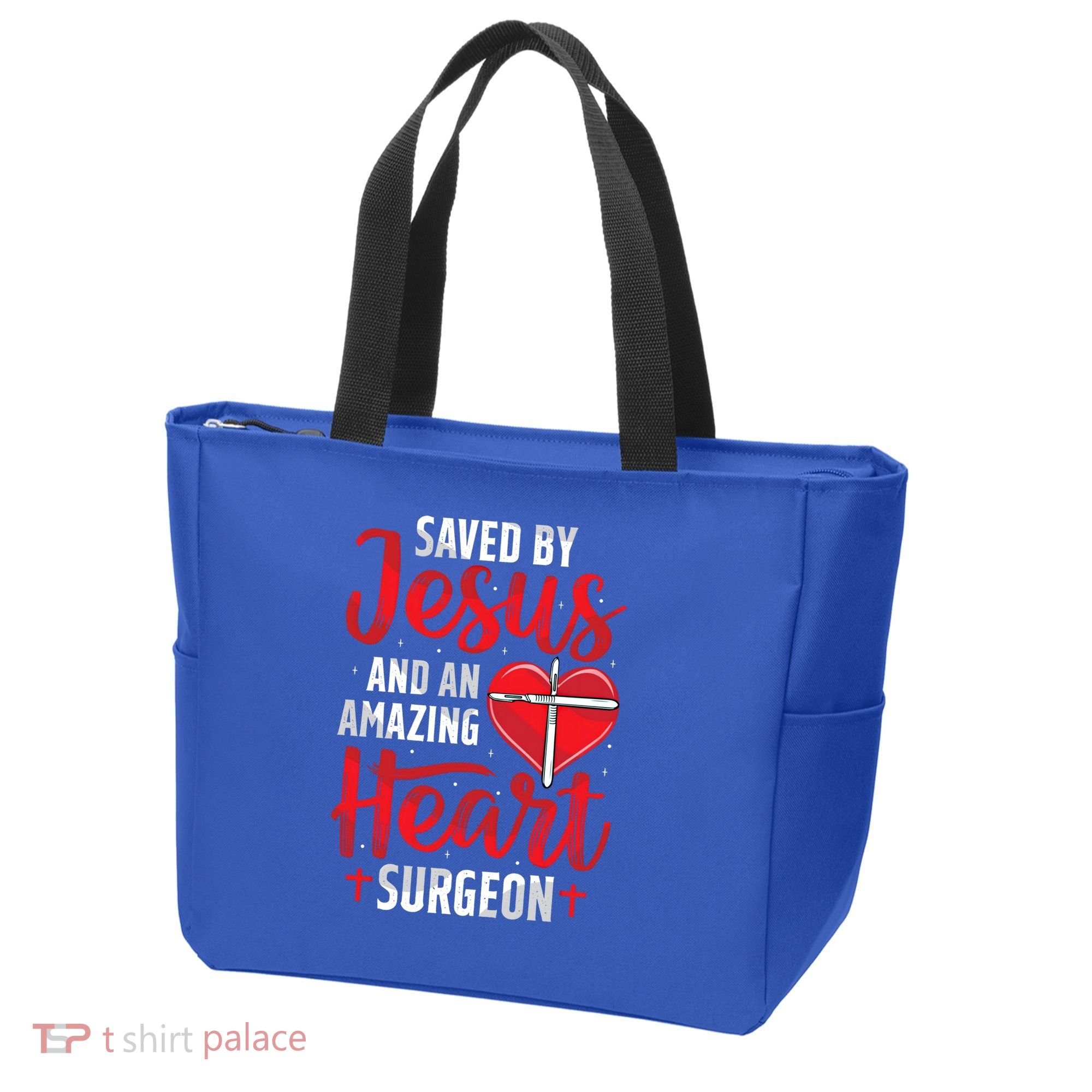 Saved By Jesus Open Heart Surgery Bypass Surgery Survivor Cool Gift Tote Bag