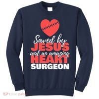 Saved By Jesus Heart Surgeon Surgery Survivor Sweatshirt thumb 0