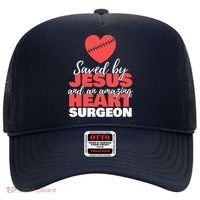 Saved By Jesus Heart Surgeon Surgery Survivor Hat thumb 0