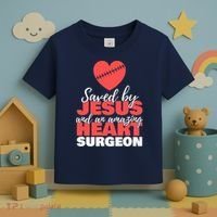 Saved By Jesus Heart Surgeon Surgery Survivor Toddler T-Shirt thumb 3