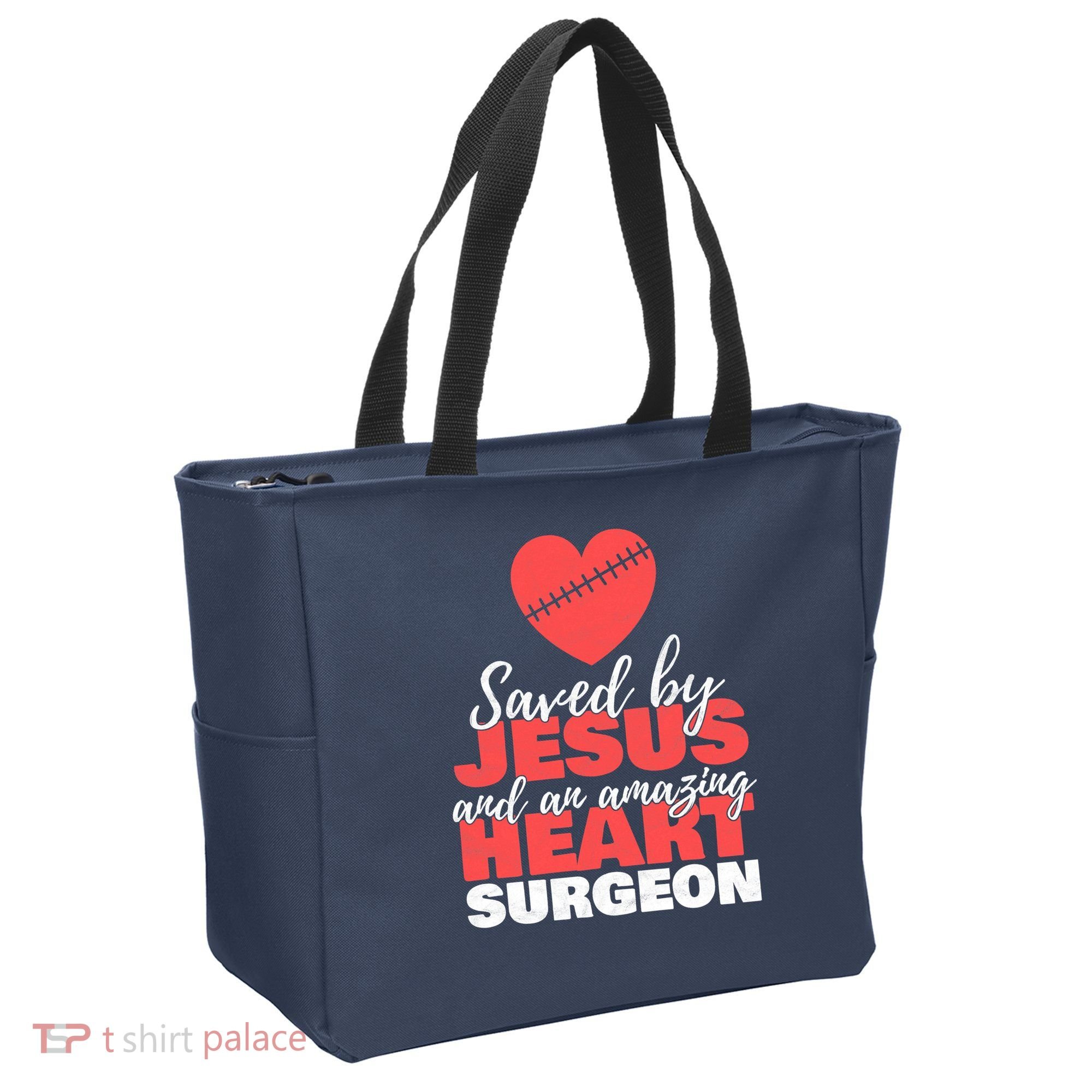 Saved By Jesus Heart Surgeon Surgery Survivor Tote Bag