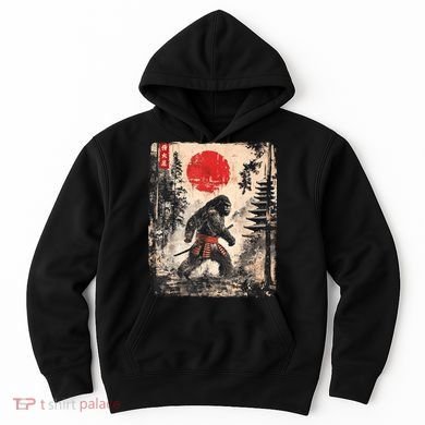 Samurai Bigfoot Japanese Vintage Graphic Hoodie