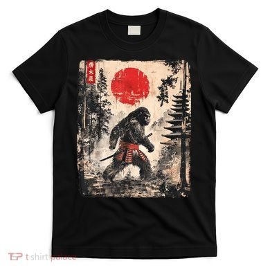 Samurai Bigfoot Japanese Vintage Graphic T-Shirt