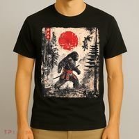 Samurai Bigfoot Japanese Vintage Graphic T-Shirt thumb 3