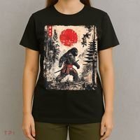 Samurai Bigfoot Japanese Vintage Graphic T-Shirt thumb 4