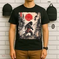 Samurai Bigfoot Japanese Vintage Graphic T-Shirt thumb 6